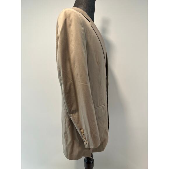 Oxxford Clothes Super 100s Wool 2 Button Suit Jacket Tan Size 42R - Picture 2 of 16